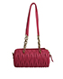 Matelasse Bowling Bag, £295, Handbags, Pink, Leather, Back view